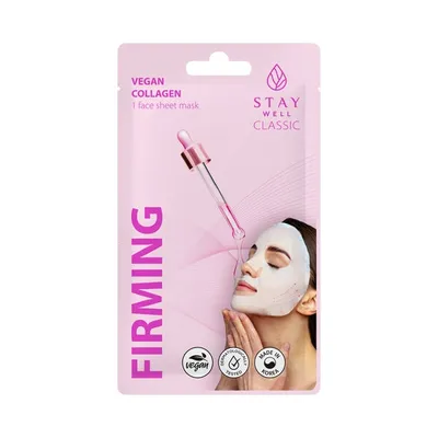 Stay Well Firming, Vegan Collagen Face Sheet Mask (Ujędrniająca maska do twarzy w płachcie z wegańskim kolagenem)