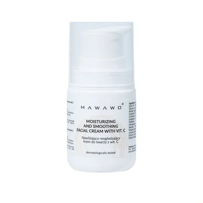 Mawawo Natural Cosmetics Nawilżająco-wygładzający krem do twarzy z witaminą C