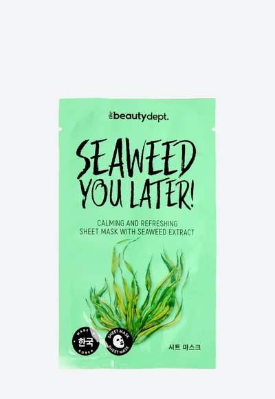 The Beauty Dept. Seaweed You Later,  Calming and Refreshing Sheet Face Mask (Kojąco-odświeżajaca maska do twarzy na tkaninie)