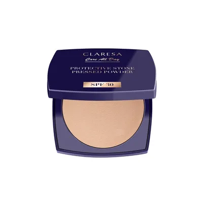 Claresa Care All Day, Protective Stone Pressed Powder SPF 30 (Utrwalający puder prasowany z filtrem SPF 30)