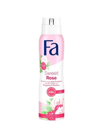 Fa Sweet Rose,  Peonies & Raspberry Fragrance, 48H Anti-Perspirant Spray (Piwonia i Malina, Antyperspirant w sprayu)