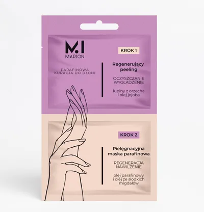 MI Marion Parafinowa kuracja do dłoni, Regenerujący peeling + maska parafinowa