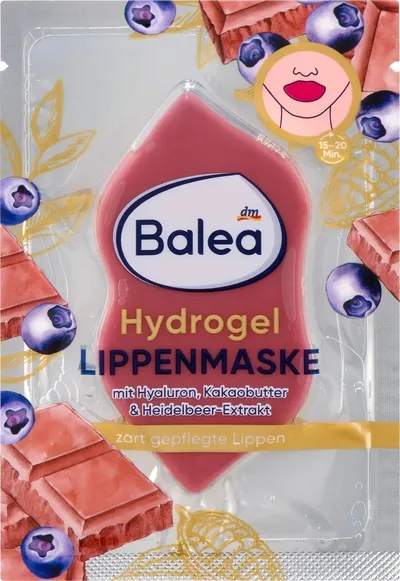 Balea Cocoa Butter & Blueberry, Lip Mask (Masło Kakaowe i Jagody, Maska do ust)