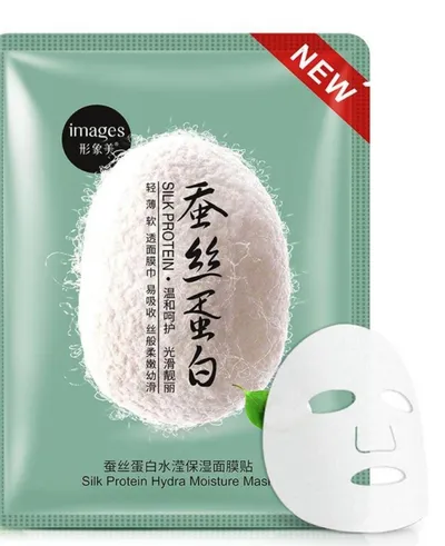 Images Silk Protein, Hydra Moisture Mask (Nawilżająca maska do twarzy w płachcie z proteinami jedwabiu)