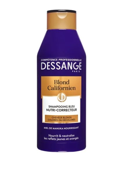 Dessange Blond Californien, Nutri-Correcting Blue Shampoo (Niebieski korygujący szampon do włosów blond)