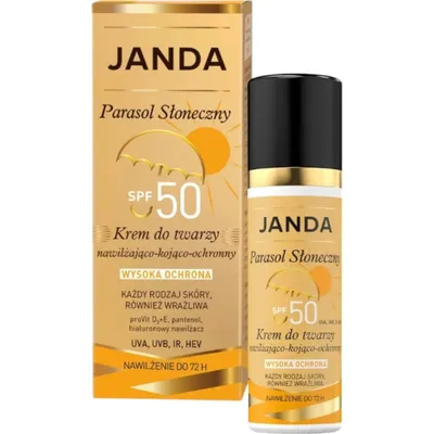 Janda Parasol Słoneczny, Nawilżająco-kojąco-ochronny krem do twarzy z filtrem SPF50