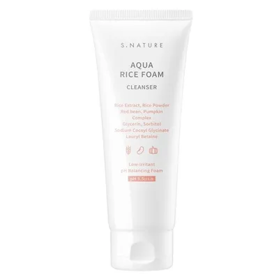 S.Nature Aqua Rice Foam Cleanser (Ryżowa pianka do oczyszczania skóry twarzy)