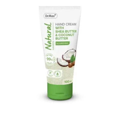 Apteka dr. Max Natural Hands, Nourishing Hand Cream with Shea Butter & Coconut Butter (Odżywczy krem do rak z masłem shea i masłem kokosowym)