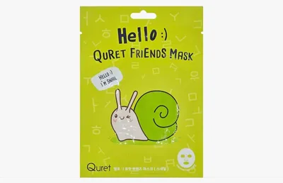 Quret Hello Friends, Snail Mask (Maska w płachcie z wyciągiem ze śluzu ślimaka)