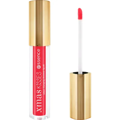 Essence Xmas Kisses, Color Changing Shimmer Lip Oil (Zmieniający kolor ust olejek)