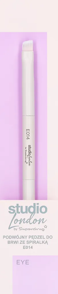 Studio London by Superdrug EO14 Pędzel do brwi podwójny ze spiralką