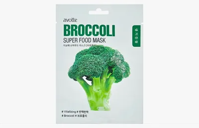 Avotte Broccoli, Super Food Mask (Brokuł, Rewitalizująca maska w płachcie)