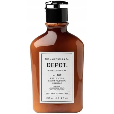 Depot No. 107, White Clay Sebum Control Shampoo (Szampon normalizujący)