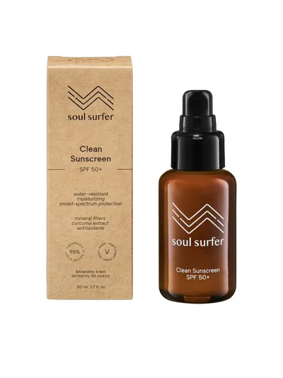 Soul Surfer Clean Sunscreen SPF 50+ (Mineralny krem ochronny do twarzy)