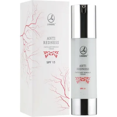 Lambre Anti Redness, Cappilary Rebuild Cream SPF15 (Odbudowujący krem do twarzy do cery naczynkowej z SPF15)