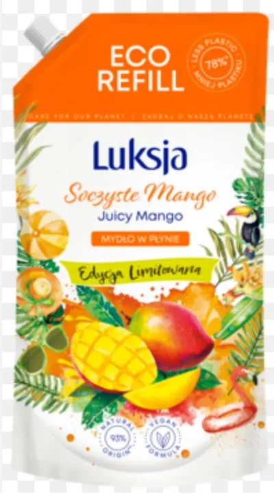 Luksja Soczyste Mango, Mydło w płynie