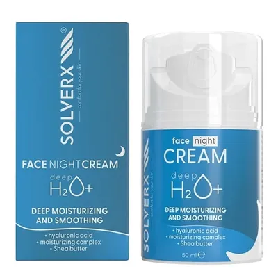 Solverx Deep H2O+, Face Night Cream (Nawilżający krem do twarzy na noc)