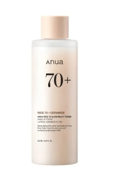 Anua Rice 70 Glow Milky Toner (Nawilżający tonik z hydrolatem ryżowym i ekstraktem z ryżu)