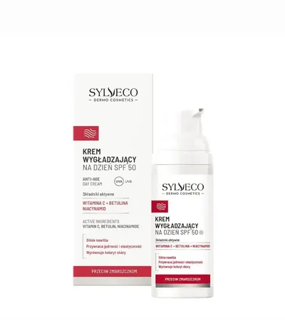 Sylveco Dermo, Przeciw Zmarszczkom, Krem wygładzający do twarzy na dzień SPF50