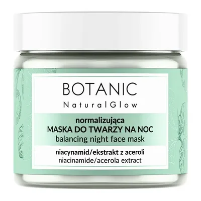 Botanic Skin Food Natural Glow, Normalizująca maska do twarzy na noc
