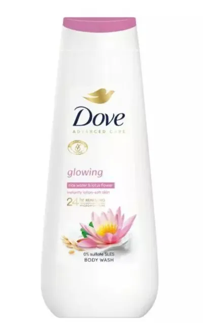 Dove Advanced Care, Rice Water & Lotus Flower, Glowing Shower Gel (Woda ryżowa i Kwiat Lotosu, Rozświetlający żel pod prysznic)