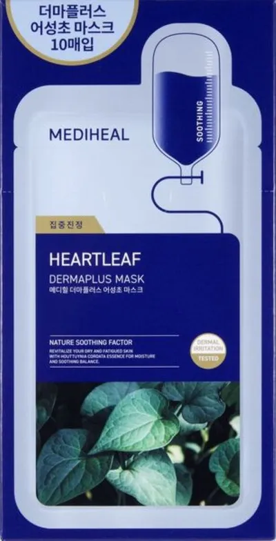 Mediheal Heartleaf, Dermaplus Mask (Kojąca maska w płachcie do twarzy)