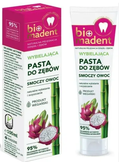 Bio Madent Smoczy Owoc, Wybielająca konopna pasta do zębów