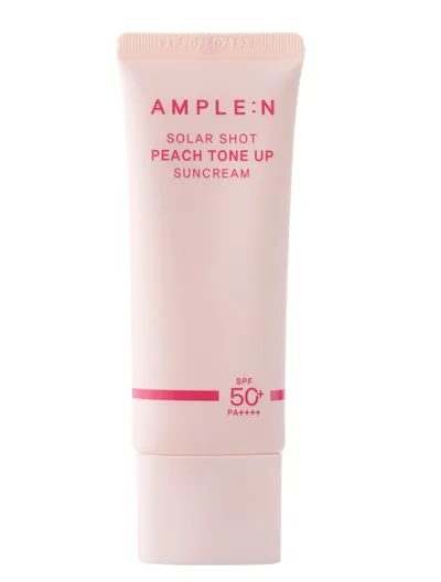 Ample:N Solar Shot, Peach Tone Up Sun Cream SPF50+ PA++++ (Tonujący krem do twarzy SPF50+PA++++)