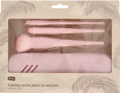 Eloy Podróżny zestaw 3 pędzli do makijażu
