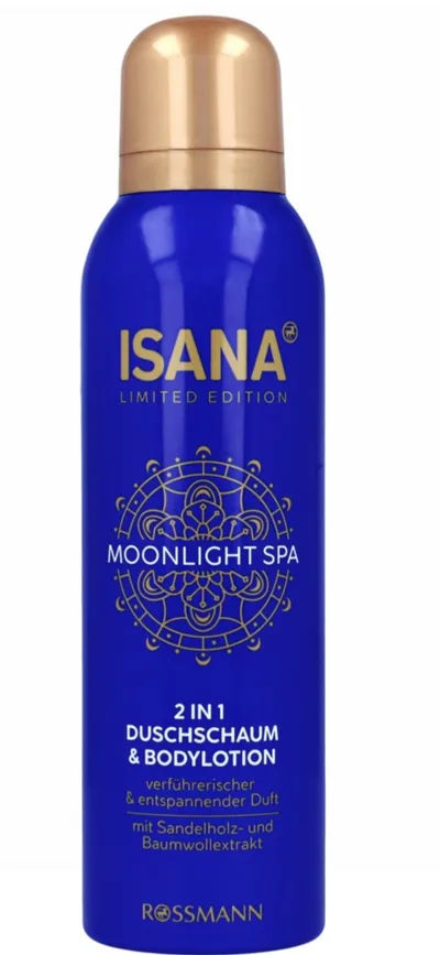 Isana Moonlight SPA, 2 in 1 Shower Foam & Body Lotion (Pianka do mycia ciała i balsam pod prysznic 2w1)