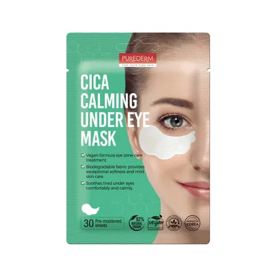 Purederm Cica, Calming Under Eye Mask (Łagodzące płatki pod oczy)