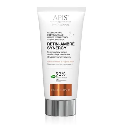 Apis Professional, Retin-Ambré Synergy, Regenerujący balsam do ciała i rąk z retinolem i kwasem bursztynowym na noc