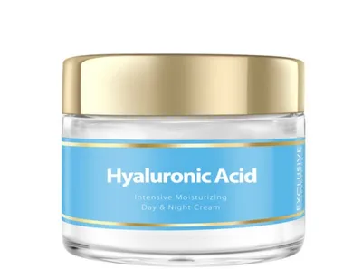 Exclusive Cosmetics Hyaluronic Acid, Intensive Moisturizing Day & Night Cream (Intensywnie nawilżający krem do twarzy na dzień i na noc)