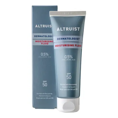 Altruist Dermatologist, Moisturizing Fluid SPF50 (Nawilżający fluid przeciwsłoneczny z kwasem hialuronowym SPF50)