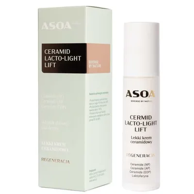 Asoa Ceramid Lacto-Light Lift, Lekki krem ceramidowy