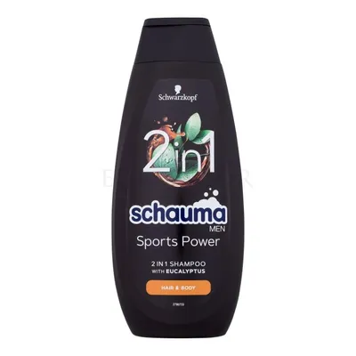Schauma Men, Sport Power, Shampoo 2 in 1 (Wzmacniający szampon do włosów i ciała dla mężczyzn 2w1)