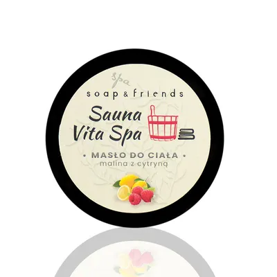 Soap & Friends Sauna Vita Spa, Masło do ciała "Malina z cytryną"