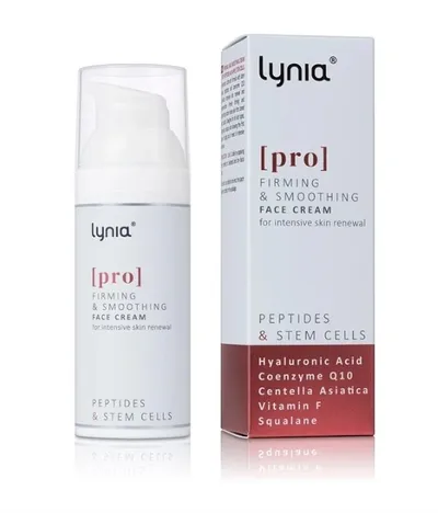 Lynia Pro, Peptides & Stem Cells, Firming & Smoothing Face Cream (Ujędrniająco-wygładzający krem do twarzy z peptydami i komórkami macierzystymi z jabłka)