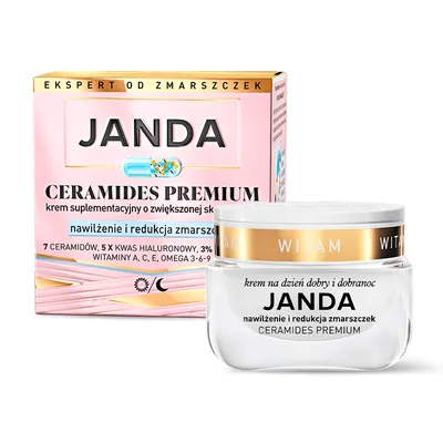 Janda Ceramides Premium, Nawilżenie i Redukcja Zmarszczek, Krem na dzień dobry i dobranoc