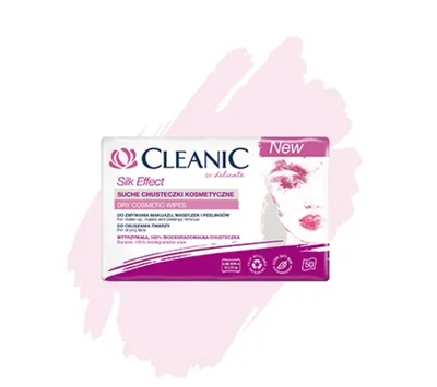 Cleanic Silk Effect, Suche chusteczki oczyszczające do twarzy