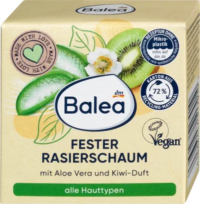 Balea Shave Foam in Bar with Aloe Vera & Kiwi (Pianka do golenia w kostce z ekstraktem z aloesu i kiwi)