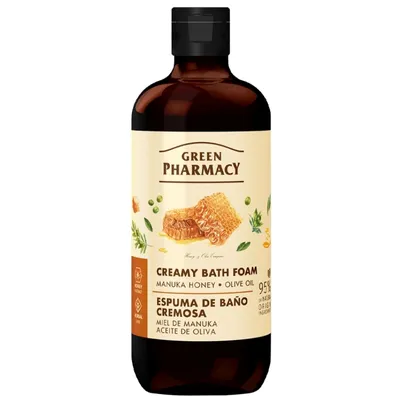 Green Pharmacy Miód Manuka i Oliwa z oliwek, Kremowa pianka do kąpieli
