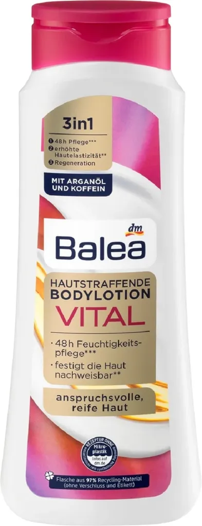 Balea Vital Body, Lotion 3 in 1 (Ujędrniający lotion do ciała 3w1)