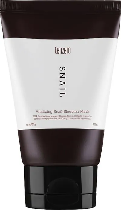 Tenzero Snail, Vitalizing Snail Sleeping Mask (Przeciwzmarszczkowa maska nocna z mucyną ślimaka)