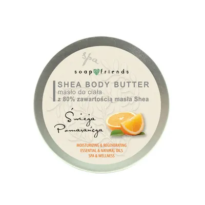 Soap & Friends Shea Body Butter (Masło do ciała z 80% zawartością masła shea "Świeża pomarańcza")