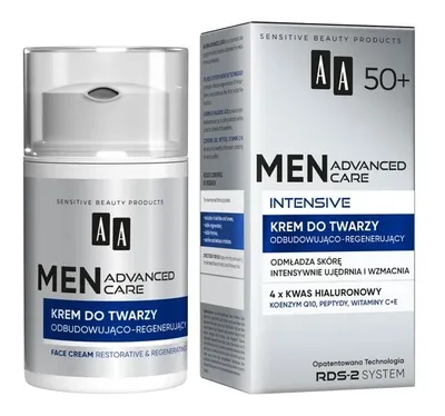 AA Men, Advanced Care, Intensive 50+ (Krem do twarzy odbudowująco-regenerujący)