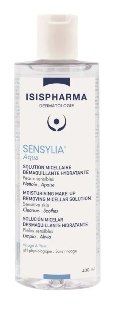 IsisPharma Sensylia Aqua, Moisturizing Make-Up Removing Micellar Solution (Nawilżająco-oczyszczający płyn micelarny do skóry wrażliwej i odwodnionej)