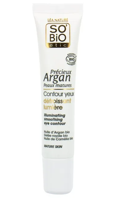 SO'BiO Etic Argan, Illuminating Smoothing Eye Contour Cream (Rozjaśniający krem pod oczy)