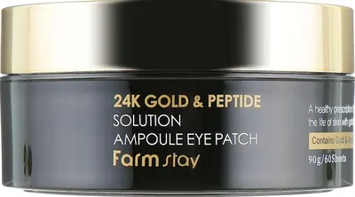 FarmStay 24 Gold & Peptide, Solution Ampoule Eye Patch (Płatki pod oczy)