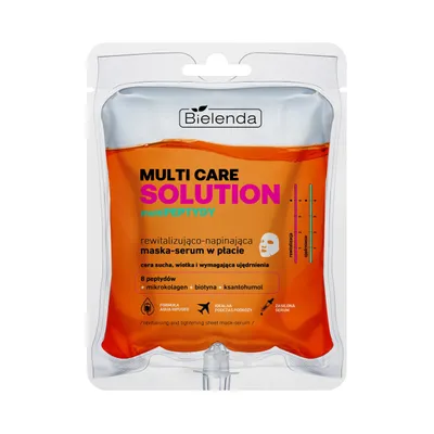Bielenda Multi Care Solution, MultiPeptydy, Rewitalizująco-napinająca maska-serum w płacie
